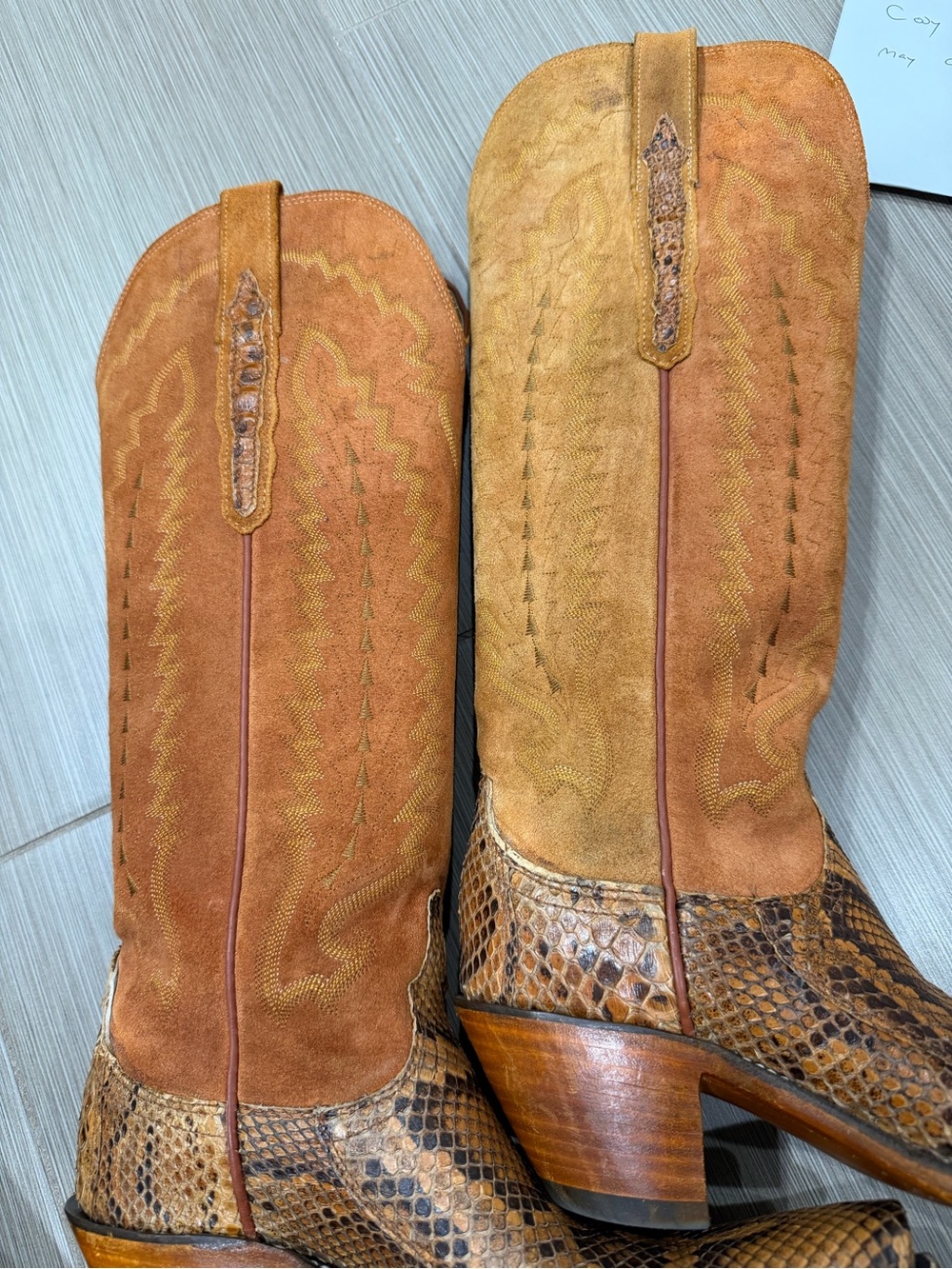 Lucchese Presley python boots. 7b. - Picture 5 of 8